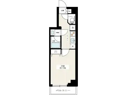 HY S 大鳥居(1K/2階)の間取り写真