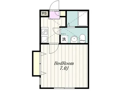 リバティNEXT-KT(1K/2階)の間取り写真