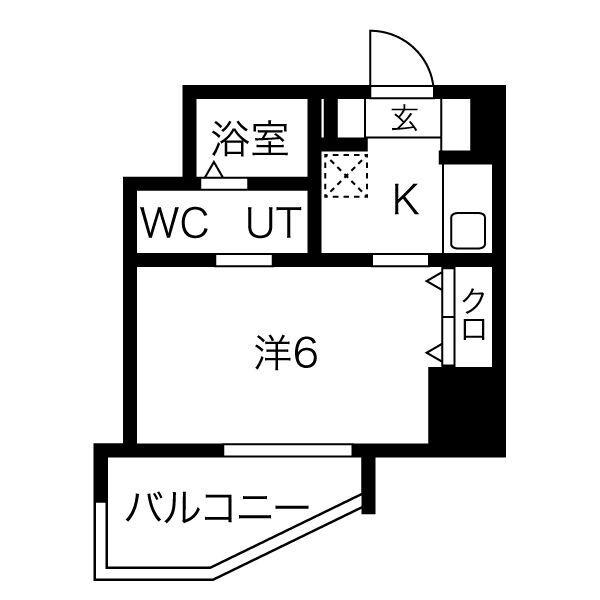 ワールドアイ大阪城イーストアドバンス(1K/3階)の間取り写真