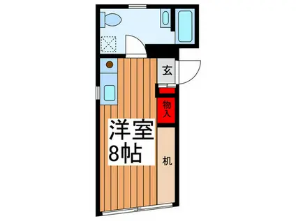 デューク北浦和K2(ワンルーム/3階)の間取り写真