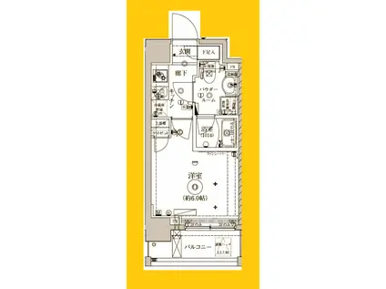 CRACIA西横浜グランカリテ(1K/9階)の間取り写真