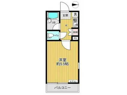 ピア要町(1K/2階)の間取り写真