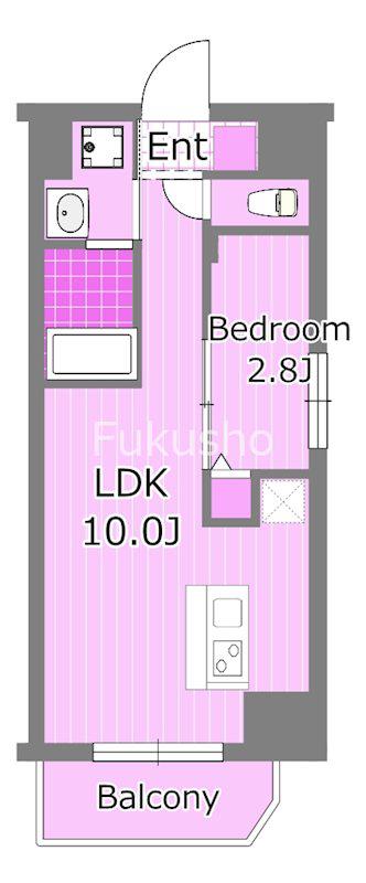 リヴシティ横濱末吉町弐番館(1LDK/2階)の間取り写真