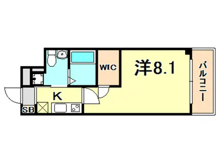 セレニテ神戸元町(1K/12階)の間取り写真