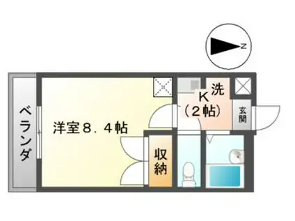 ALLURE(1K/3階)の間取り写真