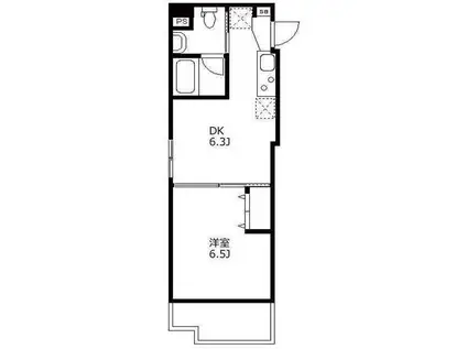 3S CROSS(1DK/4階)の間取り写真