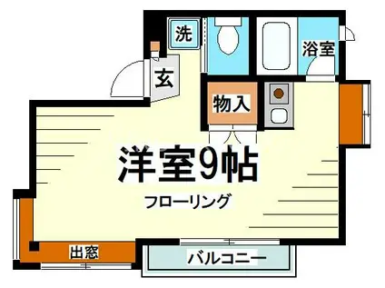 サンパル経堂(ワンルーム/3階)の間取り写真