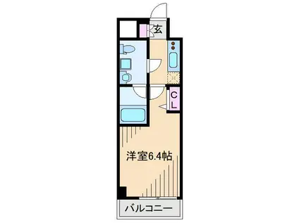 クレヴィスタ武蔵中原(1K/5階)の間取り写真