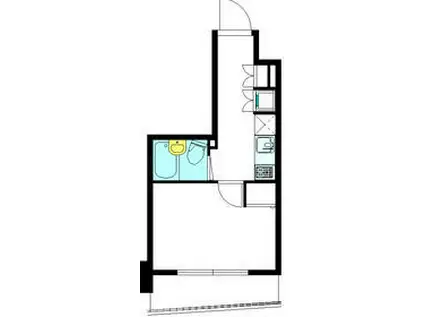 VERONA大井南 LUSSOGRANDE(1K/6階)の間取り写真