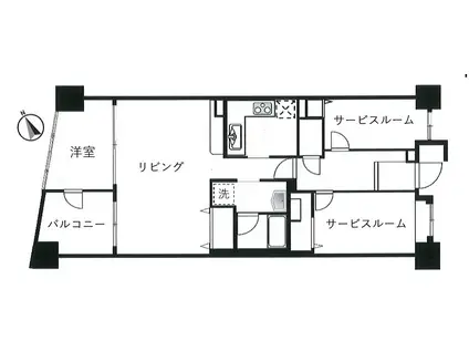 コスモ上野パークサイドシティ(3SLDK/3階)の間取り写真