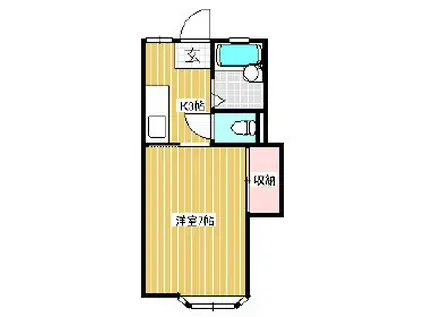 アトラスホタカ(1K/1階)の間取り写真