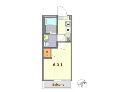 M・Yメゾン百合ヶ丘(1K/1階)の間取り写真