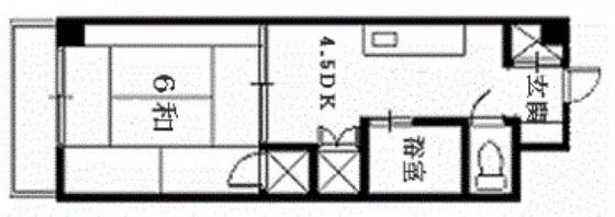 シティライフ出汐(1DK/6階)の間取り写真