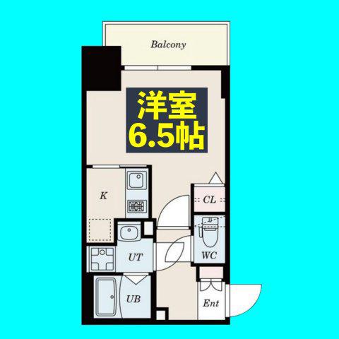 エスリードレジデンス上前津フロント(1K/4階)の間取り写真