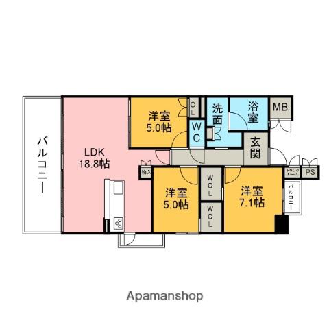 アルバックス刈谷住吉(3LDK/2階)の間取り写真
