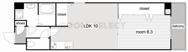 レジデンス本陣(1LDK/3階)の間取り写真