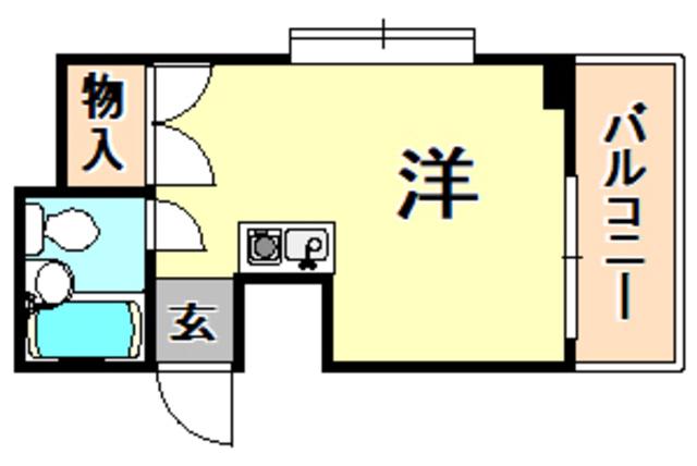 サンパティック須磨(ワンルーム/3階)の間取り写真