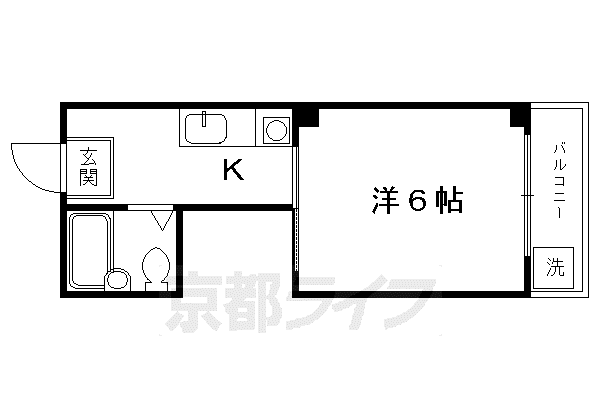 メゾンボール(1K/3階)の間取り写真