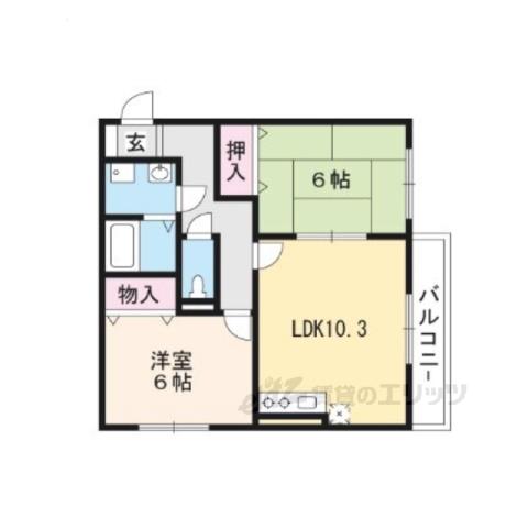 コーラルリーフ(2LDK/1階)の間取り写真