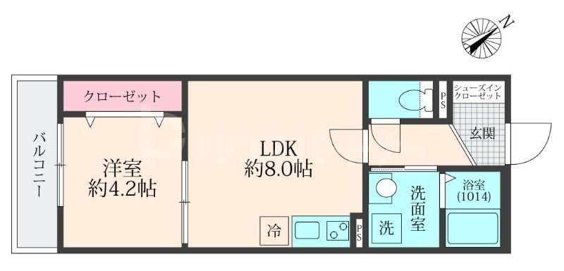 クロレ南流山III(1LDK/3階)の間取り写真