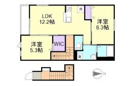 アンジュ アジュール(2LDK/2階)の間取り写真