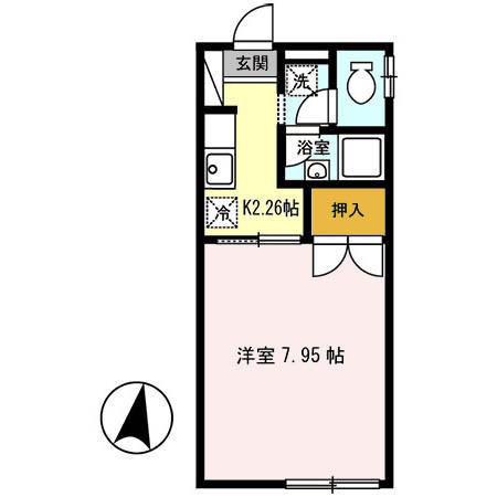 コーポリアライズ(1K/1階)の間取り写真