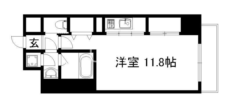グランエターナ京都(1K/7階)の間取り写真