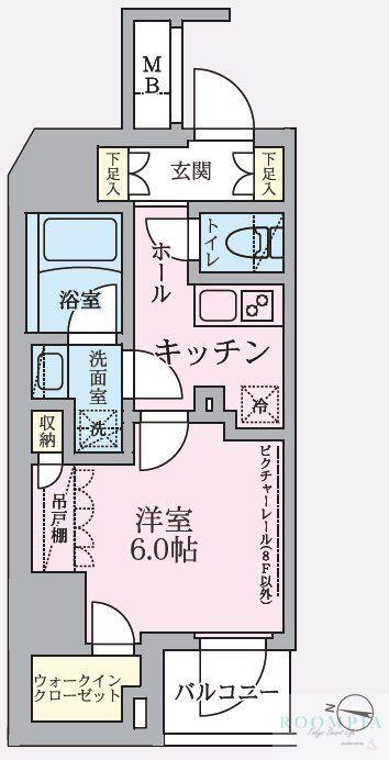 ARKMARK中野(1K/4階)の間取り写真