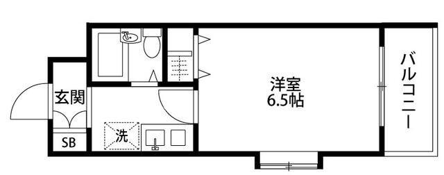 リーブル北小金(1K/1階)の間取り写真