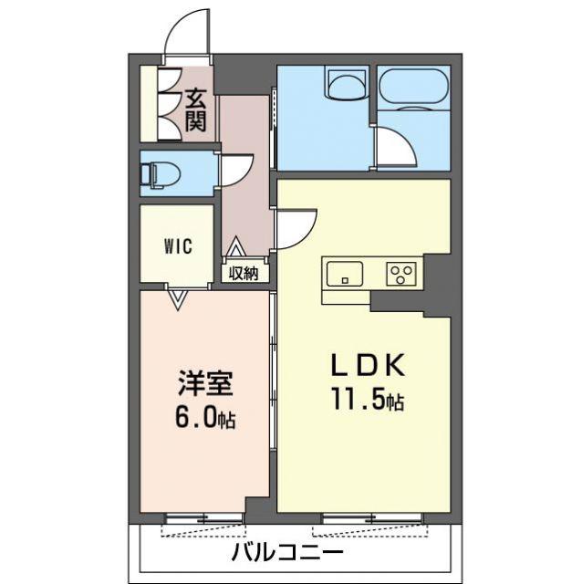 プレミアス(1LDK/3階)の間取り写真