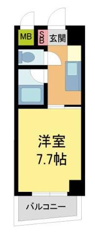 サンクレスト西宮(1K/5階)の間取り写真
