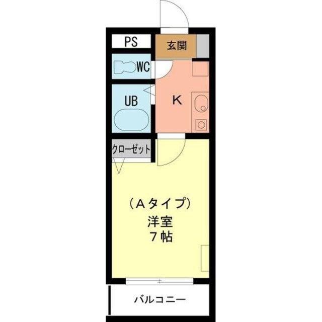 プロミネンス(1K/3階)の間取り写真