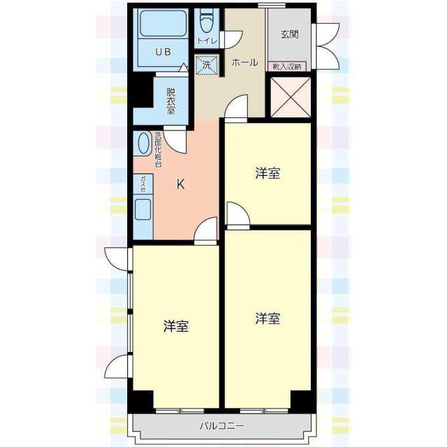 BKハイツ(3K/2階)の間取り写真