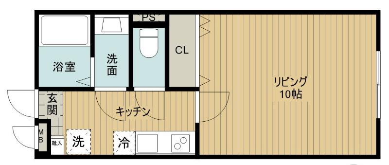 リゾナーレ和合町(1K/1階)の間取り写真