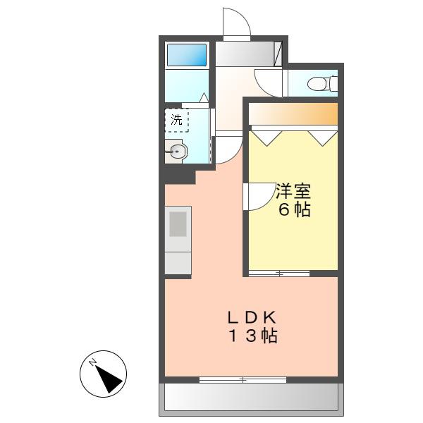 メゾンSKII(1LDK/3階)の間取り写真