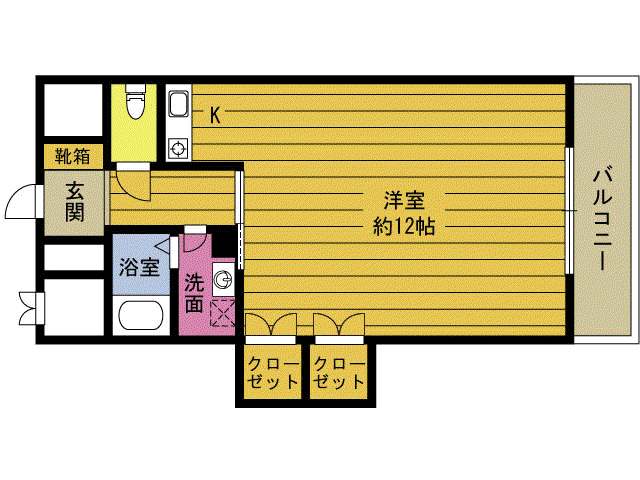 菊家総本店ビル(ワンルーム/5階)の間取り写真