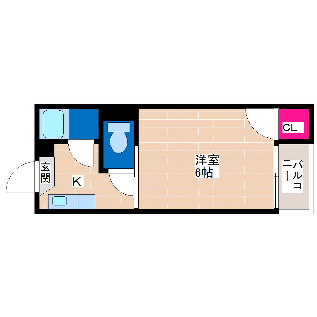 アリストプラザ中野(1K/5階)の間取り写真