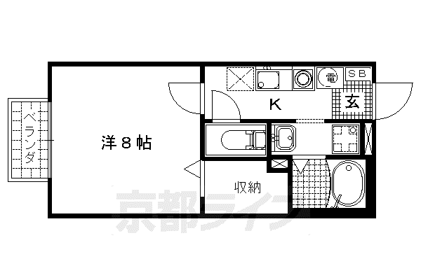 相深荘(1K/2階)の間取り写真