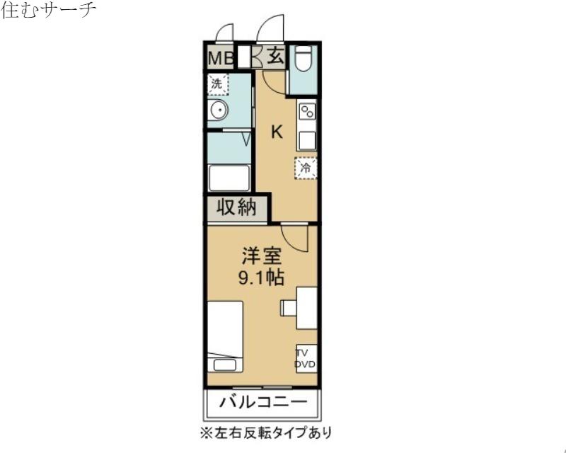 PARK SIDE SANCO(1K/2階)の間取り写真