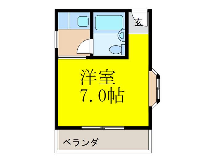 村井ワンルーム(ワンルーム/3階)の間取り写真