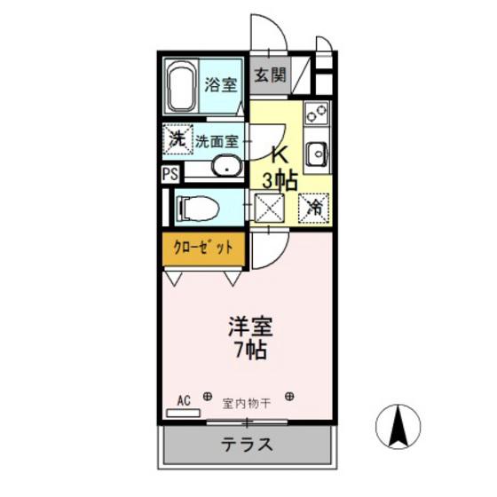 TESHIMA&CO(1K/1階)の間取り写真