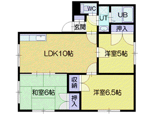 ロイヤルパレス(3LDK/3階)の間取り写真