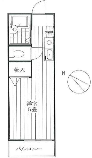 ソフィアコート調布(1K/1階)の間取り写真