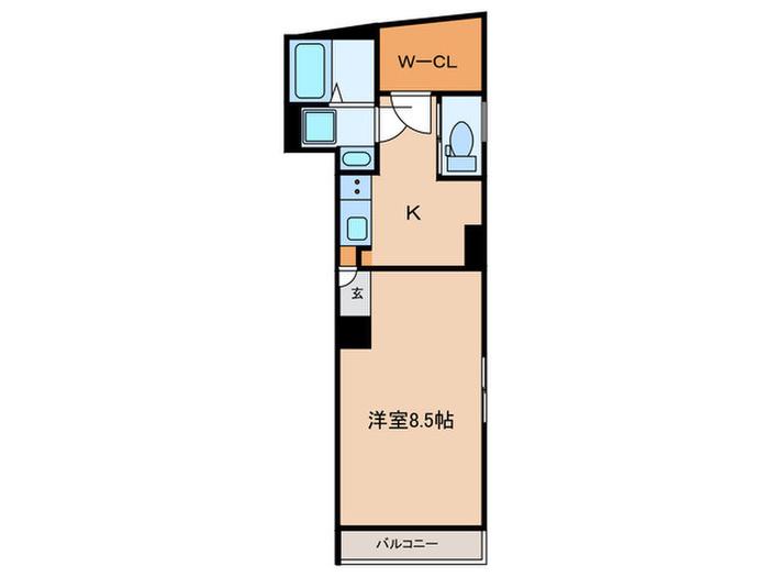 GRANDUO高円寺5(1K/1階)の間取り写真