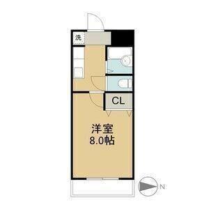 八田ハイツ(1K/2階)の間取り写真