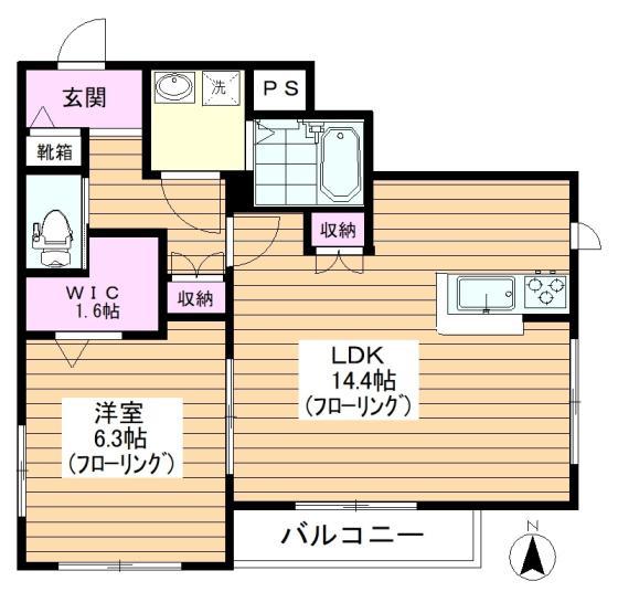 サンライズマンション(1LDK/2階)の間取り写真