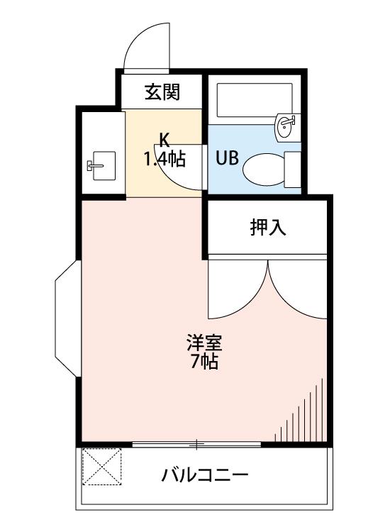 メゾン蘭(ワンルーム/3階)の間取り写真