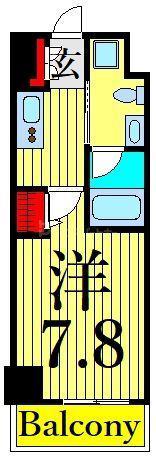 CASAグリーチネ(1K/3階)の間取り写真