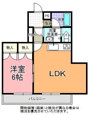 NATSUMIマンション(1LDK/2階)の間取り写真