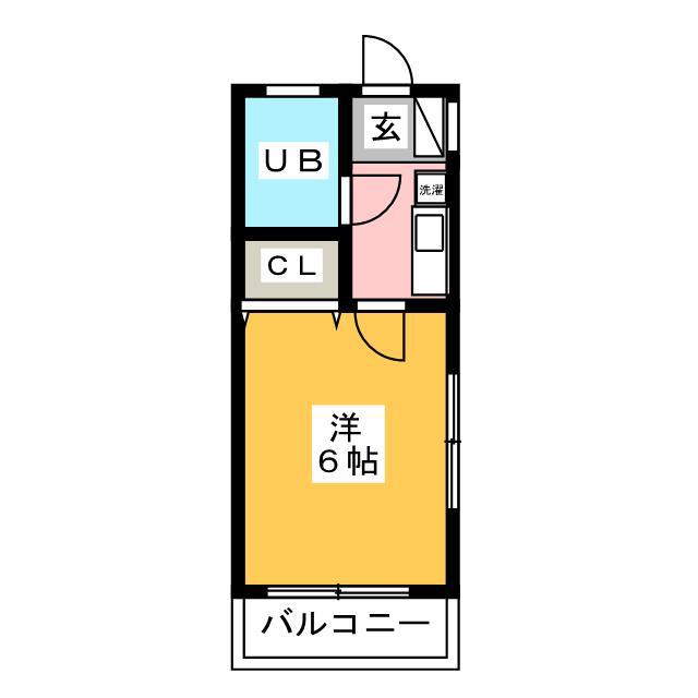 東京メトロ有楽町線 平和台駅(東京) 徒歩3分 2階建 築24年(1K/2階)の間取り写真